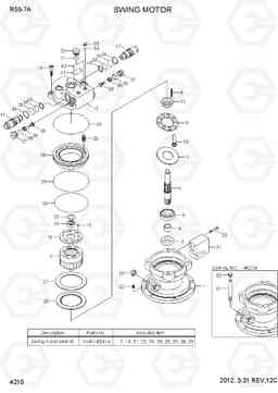 4210 SWING MOTOR R55-7A, Hyundai