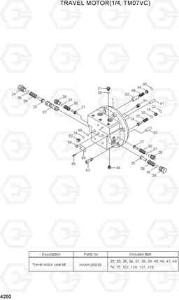 4260 TRAVEL MOTOR(1/4, TM07VC) R55-7A, Hyundai