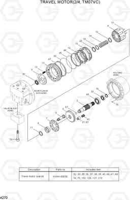 4270 TRAVEL MOTOR(2/4, TM07VC) R55-7A, Hyundai