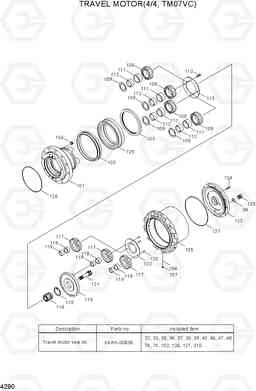 4290 TRAVEL MOTOR(4/4, TM07VC) R55-7A, Hyundai