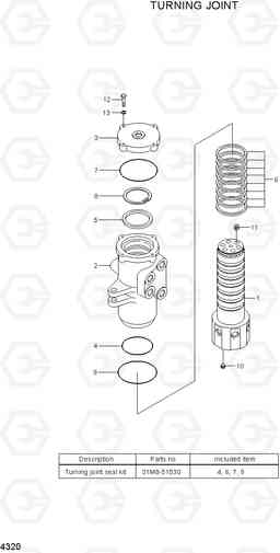 4320 TURNING JOINT R55-7A, Hyundai