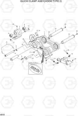 4510 QUICK CLAMP ASSY(HOOK TYPE 2) R55-7A, Hyundai