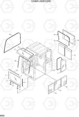 6030 CABIN ASSY(2/6) R55-7A, Hyundai