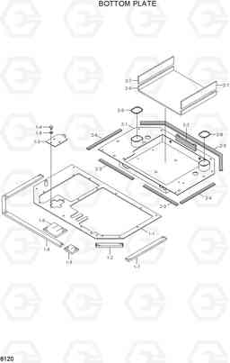 6120 BOTTOM PLATE R55-7A, Hyundai