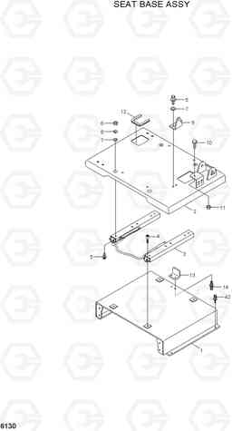 6130 SEAT BASE ASSY R55-7A, Hyundai