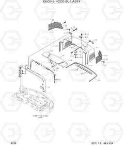 6210 ENGINE HOOD SUB ASSY R55-7A, Hyundai