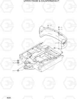 6320 UPPER FRAME & COUNTERWEIGHT R55-7A, Hyundai