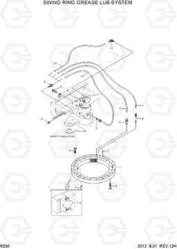 6330 SWING RING GREASE LUB SYSTEM R55-7A, Hyundai