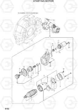 9150 STARTING MOTOR R55-7A, Hyundai