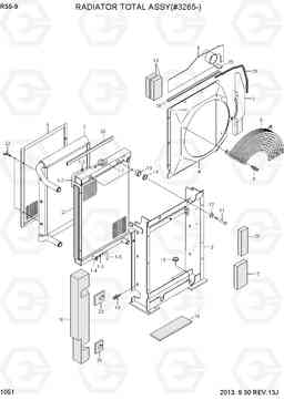 1051 RADIATOR TOTAL ASSY(#3265-) R55-9, Hyundai