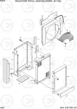 1055 RADIATOR TOTAL ASSY(BLOWER, -#1140) R55-9, Hyundai