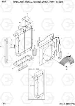 1056 RADIATOR TOTAL ASSY(BLOWER, #1141-#3264) R55-9, Hyundai