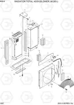 1057 RADIATOR TOTAL ASSY(BLOWER, #3265-) R55-9, Hyundai