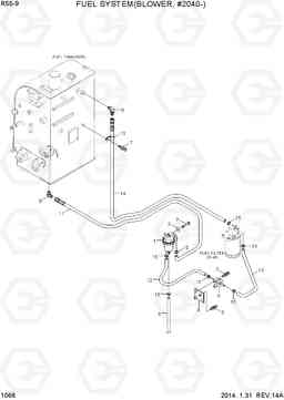 1066 FUEL SYSTEM(BLOWER, #2040-) R55-9, Hyundai
