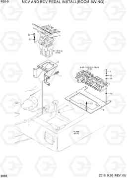 3035 MCV AND RCV PEDAL INSTALL(BOOM SWING) R55-9, Hyundai