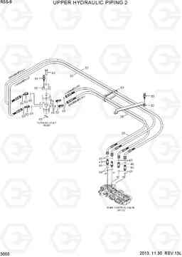 3055 UPPER HYDRAULIC PIPING 2 R55-9, Hyundai