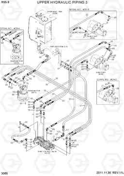 3065 UPPER HYDRAULIC PIPING 3 R55-9, Hyundai