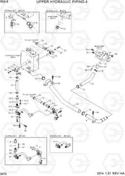 3075 UPPER HYDRAULIC PIPING 4 R55-9, Hyundai