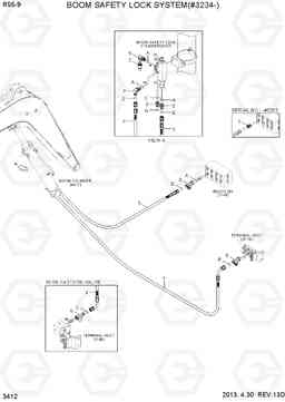 3412 BOOM SAFETY LOCK SYSTEM(#3234-) R55-9, Hyundai