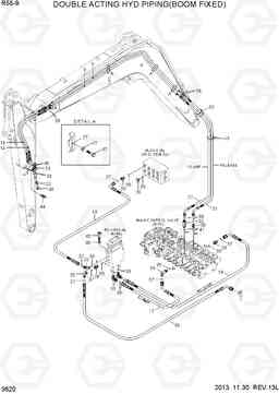 3620 DOUBLE ACTING HYD PIPING(BOOM FIXED) R55-9, Hyundai