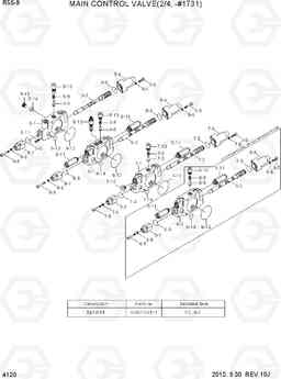 4120 MAIN CONTROL VALVE(2/4, -#1731) R55-9, Hyundai