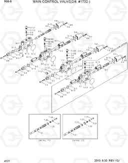 4121 MAIN CONTROL VALVE(2/4, #1732-) R55-9, Hyundai