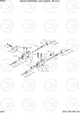 4140 MAIN CONTROL VALVE(4/4, -#1731) R55-9, Hyundai