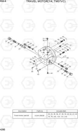 4260 TRAVEL MOTOR(1/4, TM07VC) R55-9, Hyundai