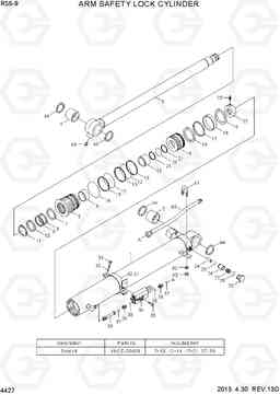 4427 ARM SAFETY LOCK CYLINDER R55-9, Hyundai