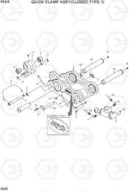 4520 QUICK CLAMP ASSY(CLOSED TYPE 1, -#3201) R55-9, Hyundai