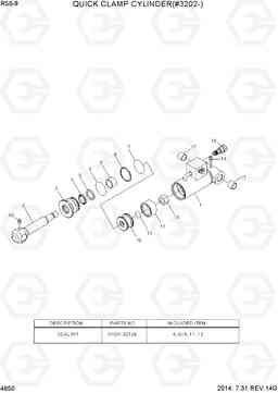 4650 QUICK CLAMP CYLINDER(#3202-) R55-9, Hyundai