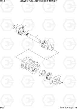 5120 UPPER & LOWER ROLLER(RUBBER TRACK) R55-9, Hyundai