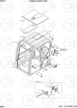 6020 CABIN ASSY(1/5) R55-9, Hyundai