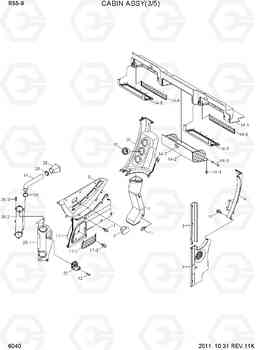 6040 CABIN ASSY(3/5) R55-9, Hyundai