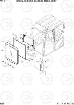 6060 CABIN ASSY(5/5, SLIDING DOOR ASSY) R55-9, Hyundai