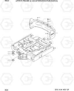 6325 UPPER FRAME & COUNTERWEIGHT(B/SWING) R55-9, Hyundai