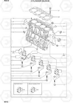 9010 CYLINDER BLOCK R55-9, Hyundai