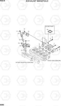 9060 EXHAUST MANIFOLD R55-9, Hyundai