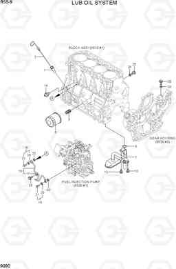 9090 LUB OIL SYSTEM R55-9, Hyundai