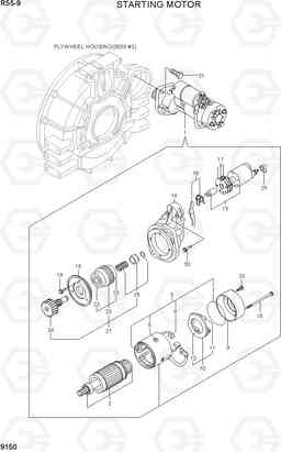 9150 STARTING MOTOR R55-9, Hyundai