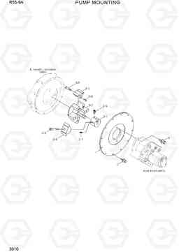 3010 PUMP MOUNTING R55-9A, Hyundai