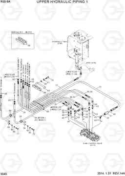 3045 UPPER HYDRAULIC PIPING 1 R55-9A, Hyundai