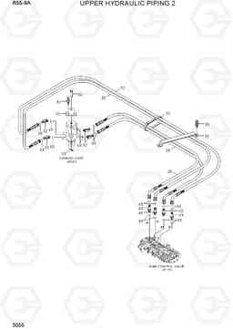 3055 UPPER HYDRAULIC PIPING 2 R55-9A, Hyundai