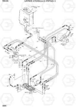 3065 UPPER HYDRAULIC PIPING 3 R55-9A, Hyundai