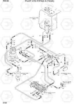 3130 PILOT HYD PIPING 4 (TANK) R55-9A, Hyundai