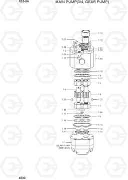 4030 MAIN PUMP(3/4, GEAR PUMP) R55-9A, Hyundai