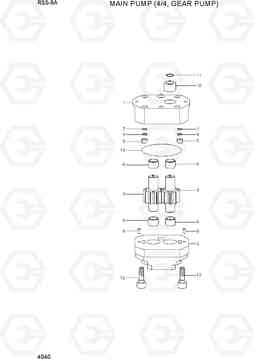 4040 MAIN PUMP(4/4, GEAR PUMP) R55-9A, Hyundai