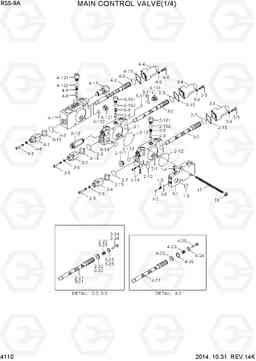 4110 MAIN CONTROL VALVE(1/4) R55-9A, Hyundai