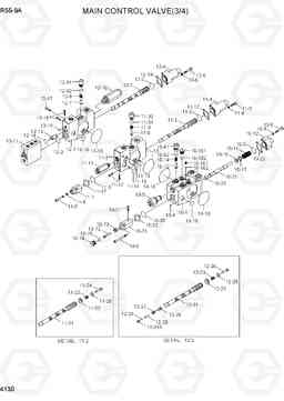 4130 MAIN CONTROL VALVE(3/4) R55-9A, Hyundai