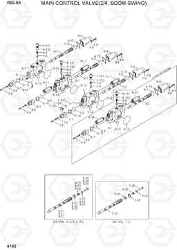 4160 MAIN CONTROL VALVE(2/4, BOOM SWING) R55-9A, Hyundai